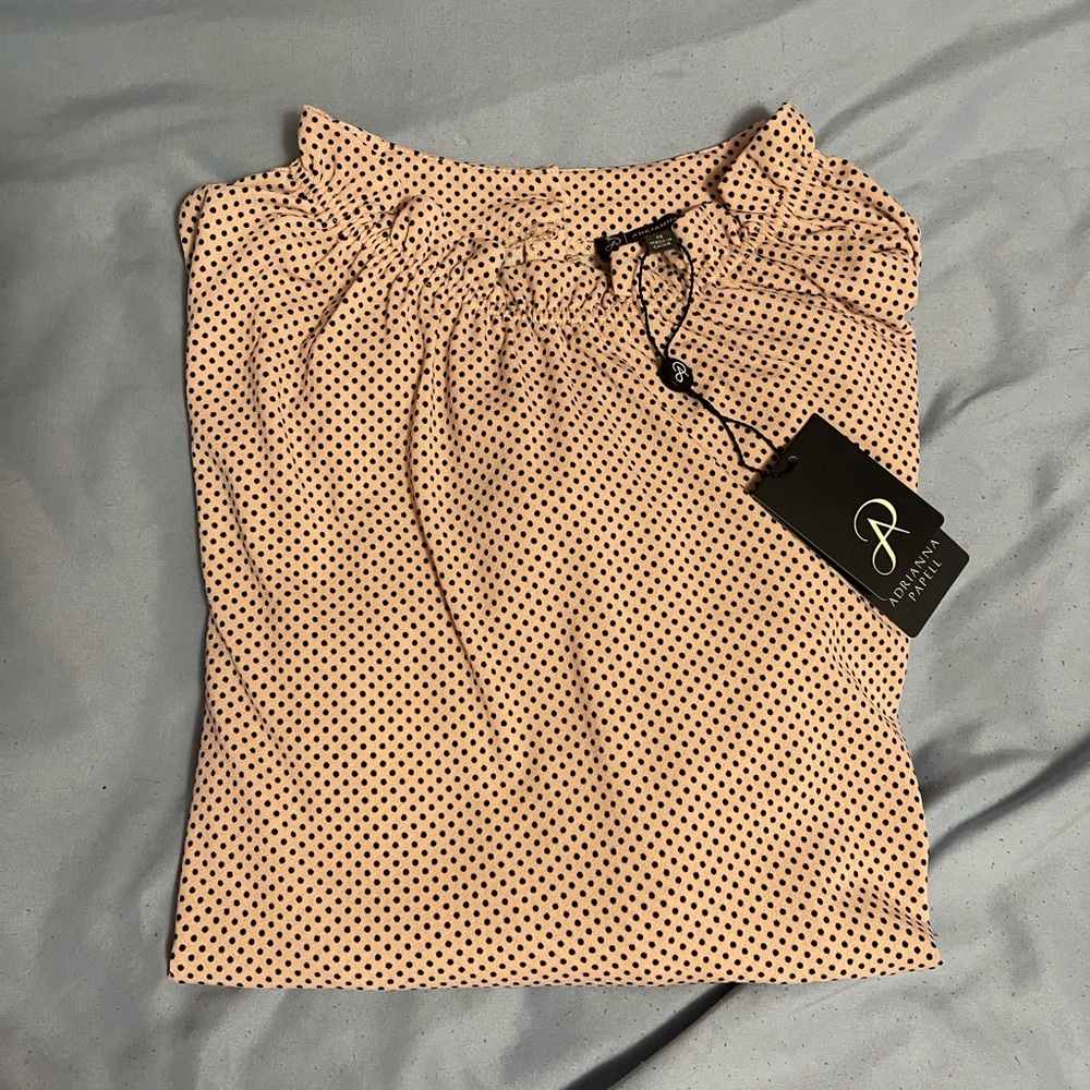 NWT polka dot adrianna papell long sleeve